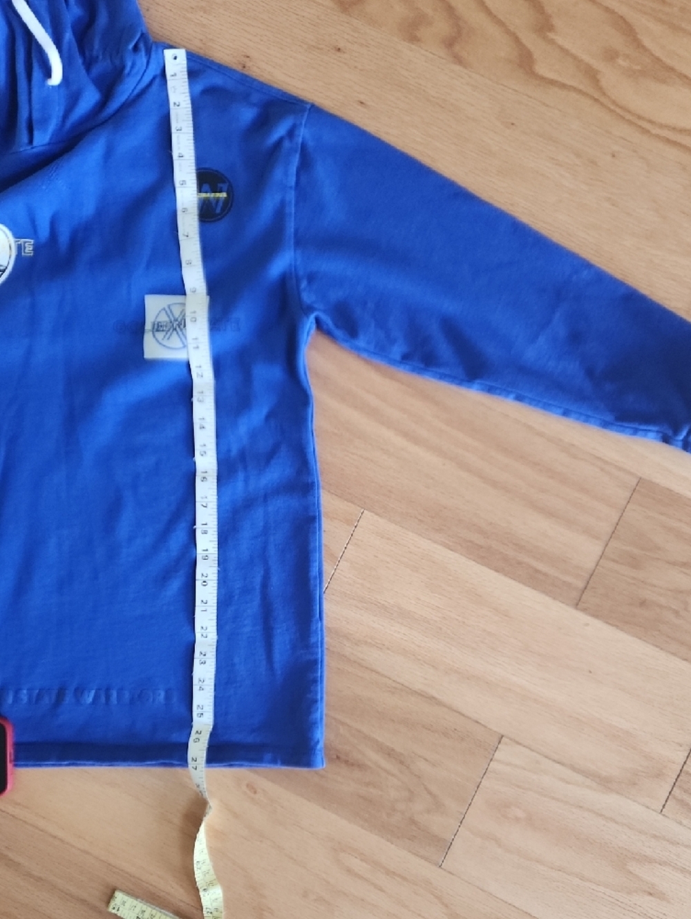 Express Blue Hoodie Long Sleeves with Golden State Warriors Logo Small - Picture 9 of 17